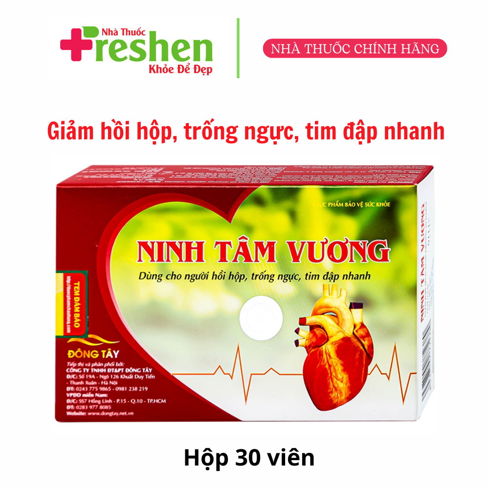 Ninh Tâm vương - Hỗ trợ ổn định nhịp tim từ thảo dược, tốt cho tim mạch Hộp 30 viên