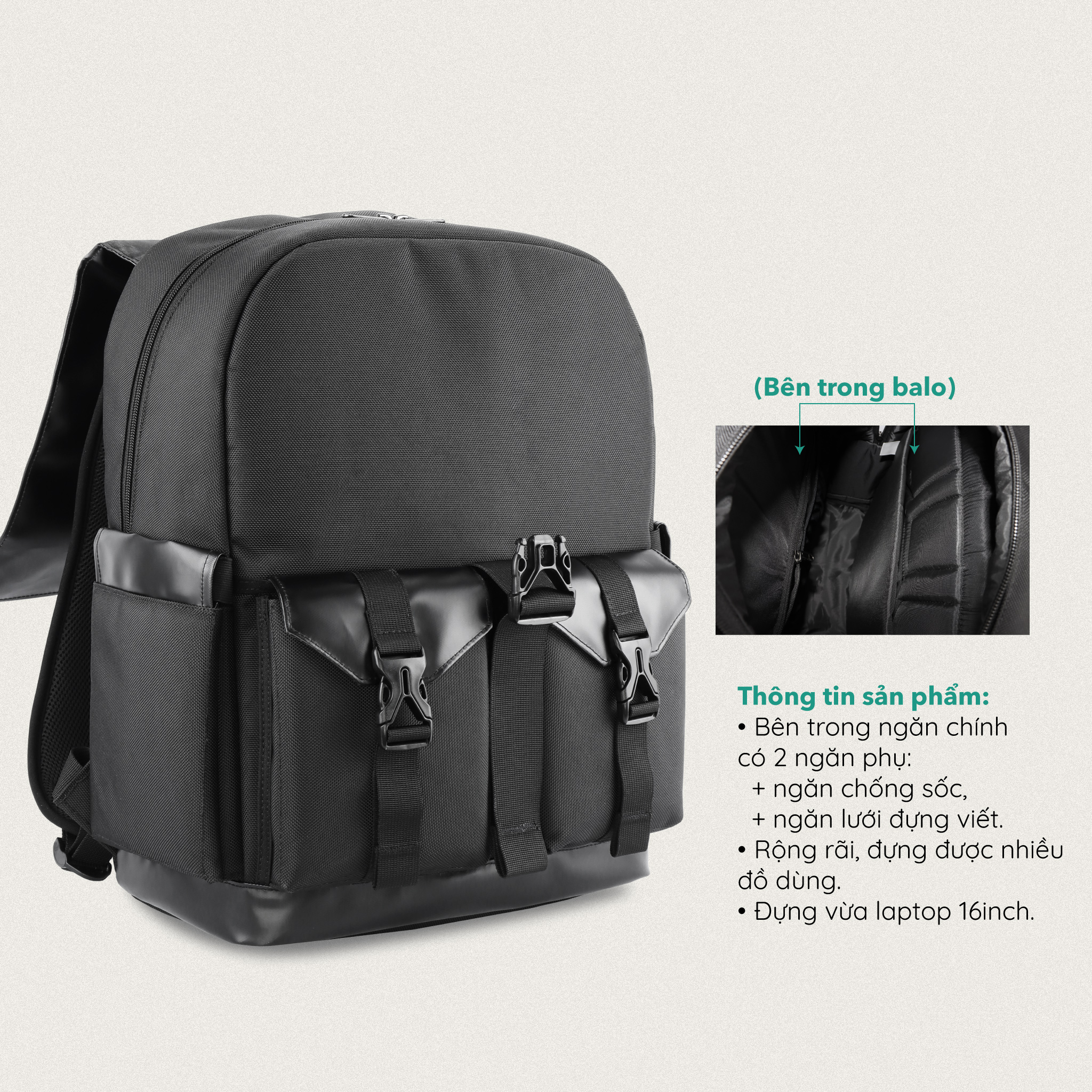Balo Size Lớn SCARAB - STURDY Backpack Unisex