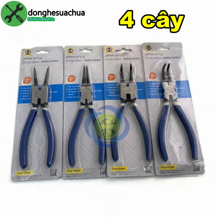 Bộ kìm mở phe c-mart cm-07175 dài 175mm 4 cây