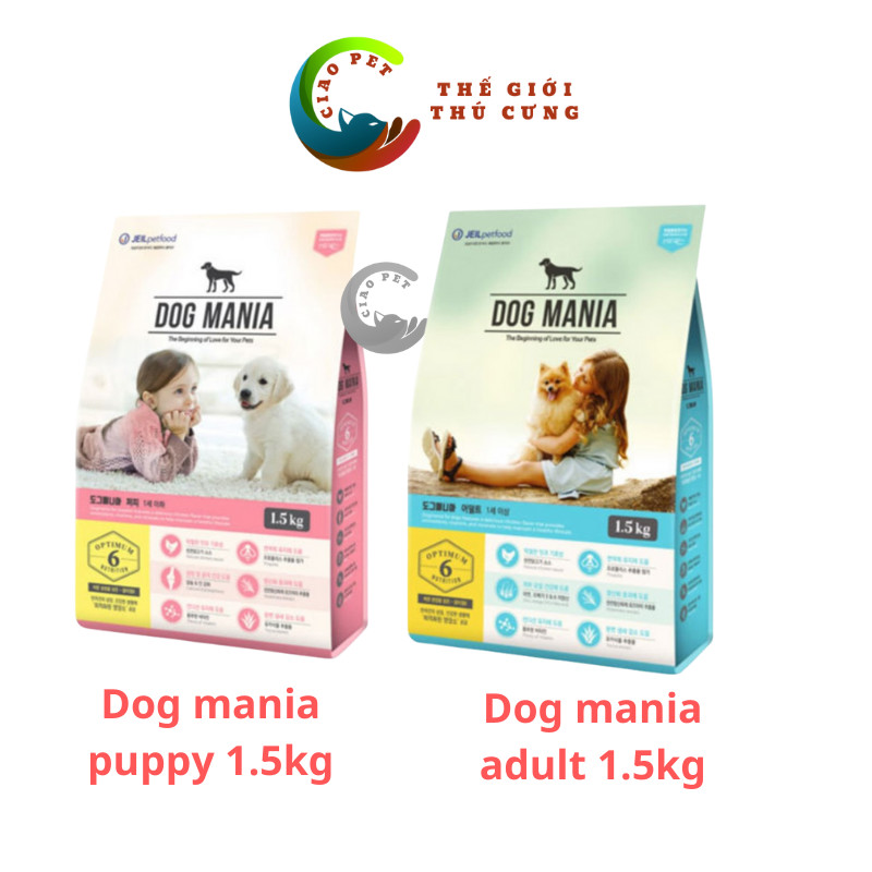 [1.5kg] Thức Ăn Hạt Khô Cho Chó Dog Mania  (Thức Ăn Khô,Thức Ăn Hạt)