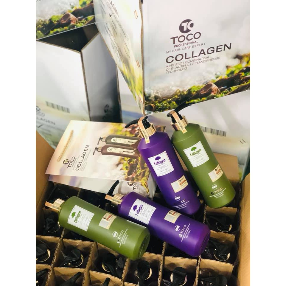 BỘ DẦU GỘI + XẢ TOCO COLLAGEN KÍCH THÍCH MỌC TÓC (2 CHAI 785ML)