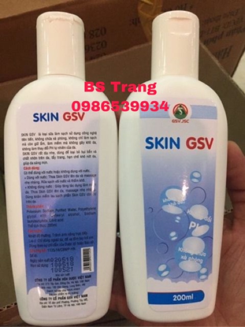 Sữa rửa mặt cho da khô Skin GSV 200ml