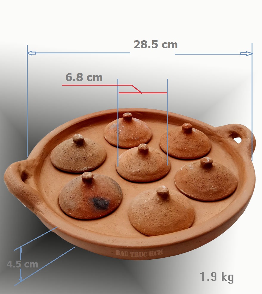 KHUÔN ĐÚC BÁNH KHỌT 7 LỖ [NẮP RỜI]