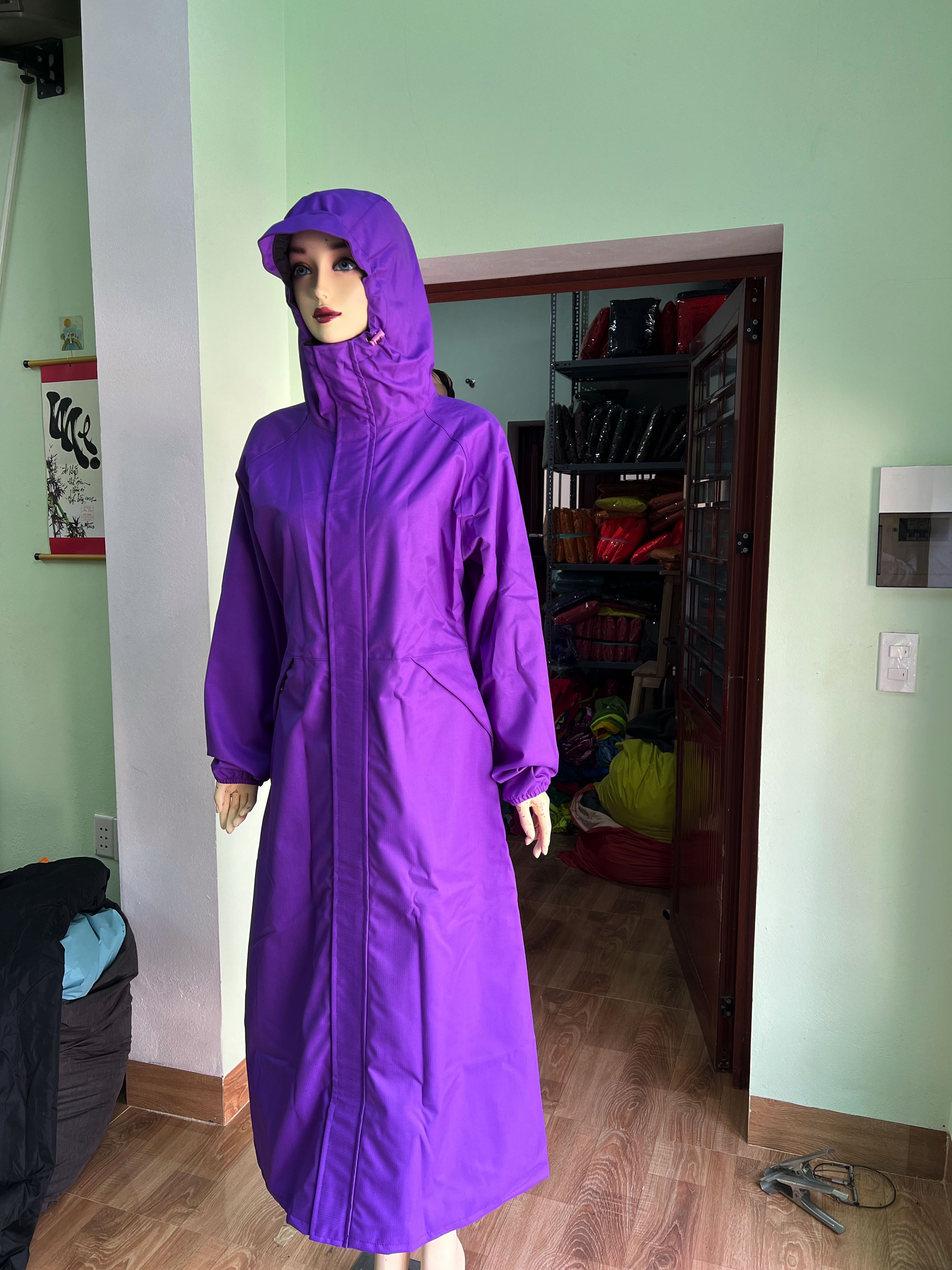 Áo mưa măng tô nữ chống thấm nước cao , phù hợp đi xe máy , thời trang thoáng mát nhiều màu sắc