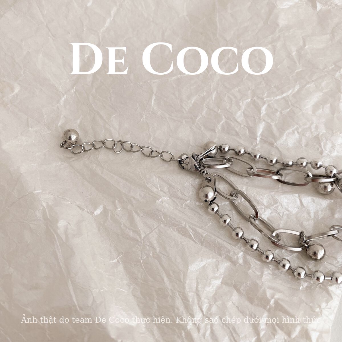 [KHÔNG ĐEN GỈ] Vòng tay layer xích Meret De Coco