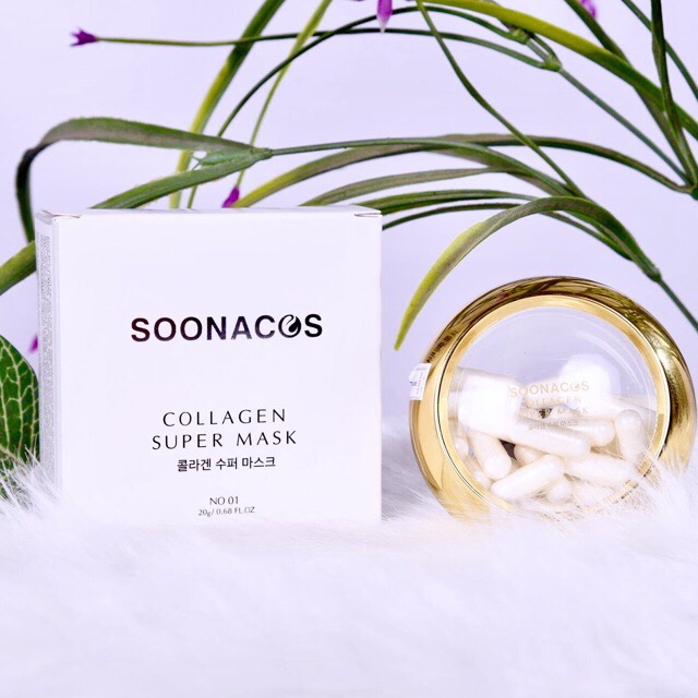 [HCM](full hộp 20viên) Mặt nạ viên Soonacos Collagen Super Mask