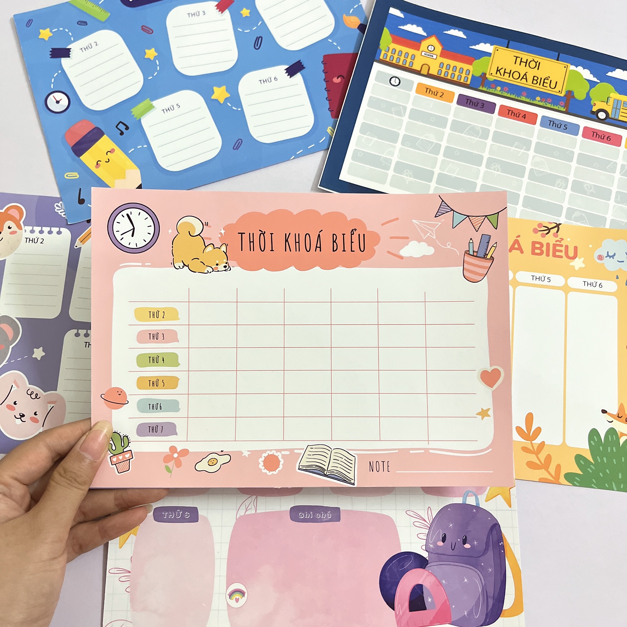 [ 30 mẫu siêu đẹp ] Thời khoá biểu dán được cho bé siêu đáng yêu cỡ A5