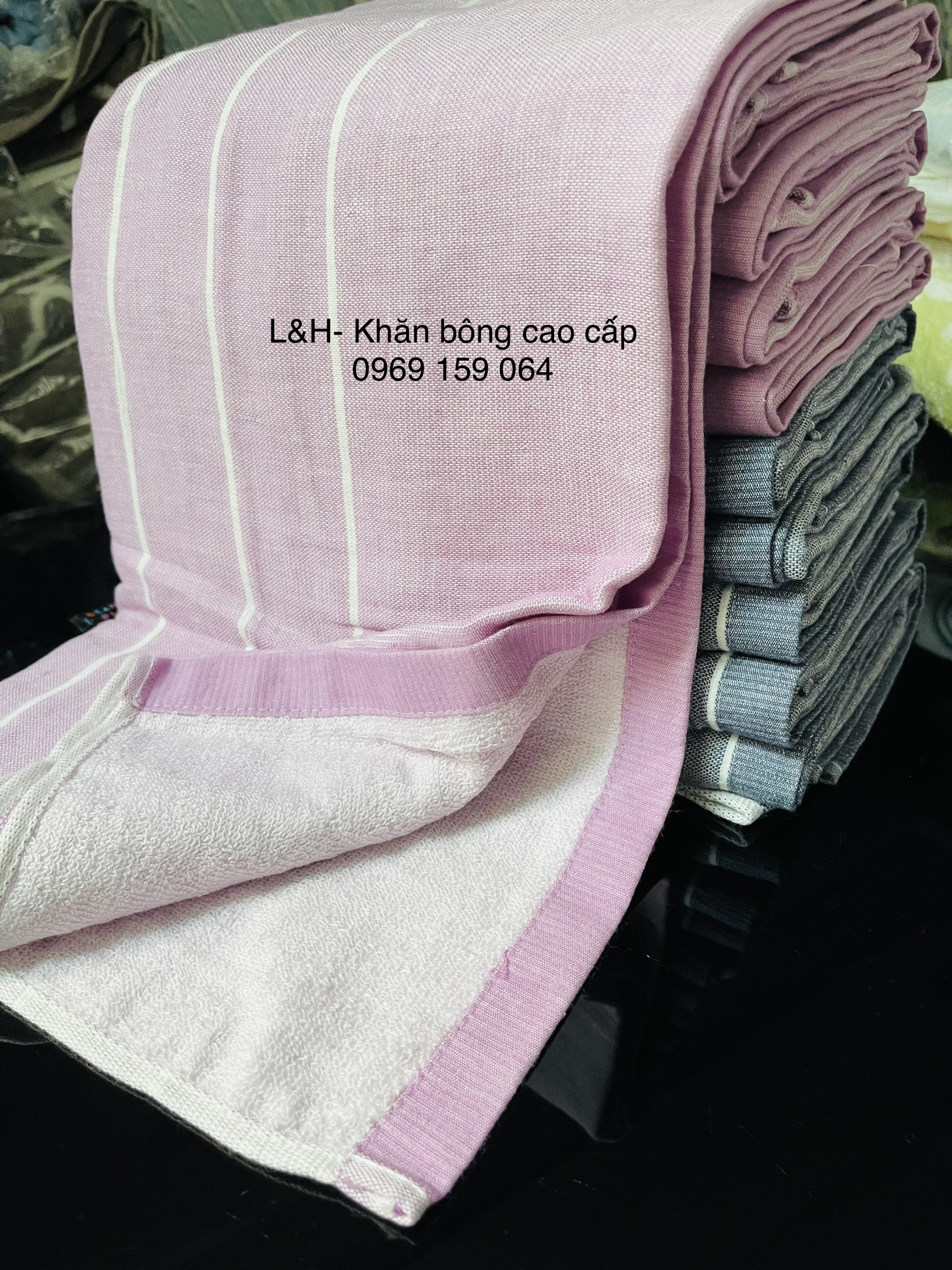 Khăn tắm cotton quấn em bé sơ sinh KT 50x100, nặng 200g