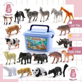 Loại 1Thùng động vật 58 chi tiết đồ chơi con vật mô hình thú cho bé thumbnail
