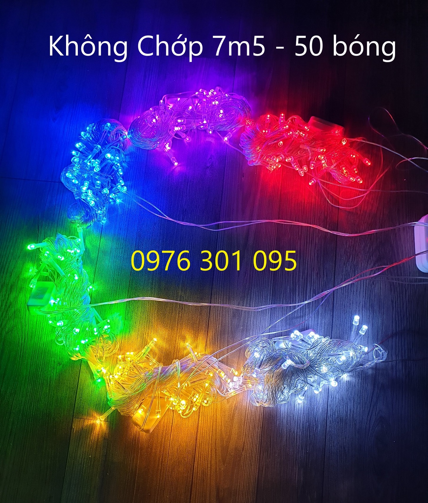 ơCOMBO 2 ] Dây đèn led Không Chớp 7m trang trí Noel - Tết, Chống Nước
