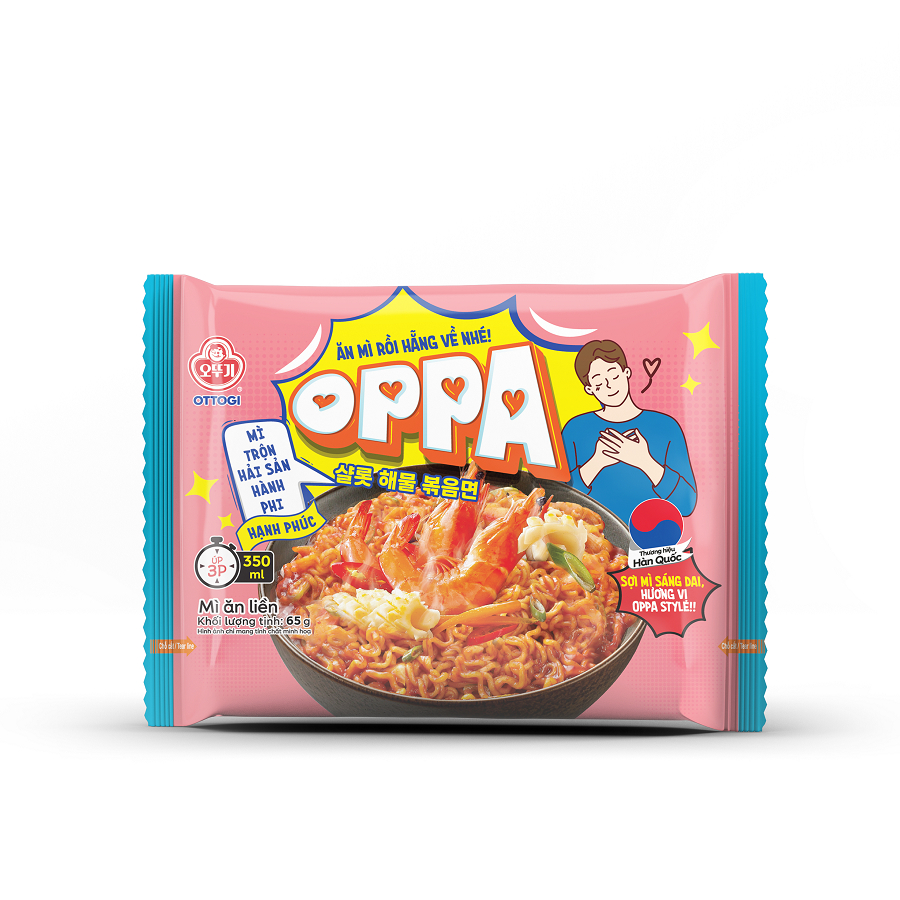 HOT- Oppa mì trộn hải sản hành phi ăn liền Ottogi 65g