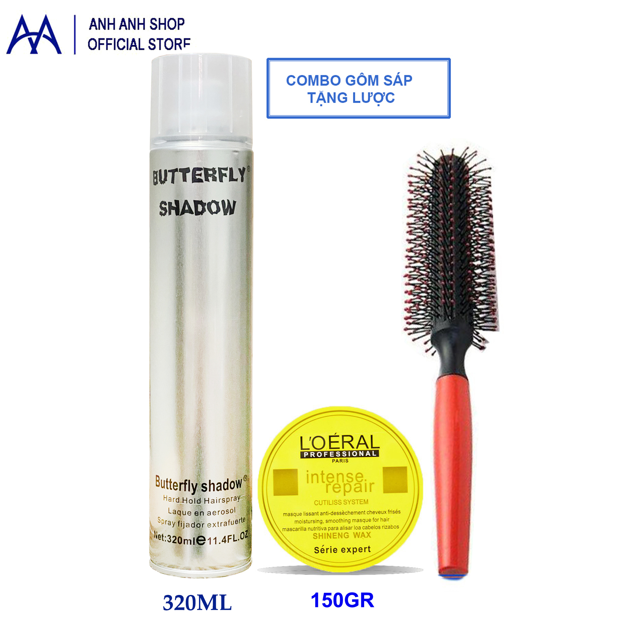 GÔM XỊT TÓC NAM NỮ BUTTERFLY SHADOW 320/600ML