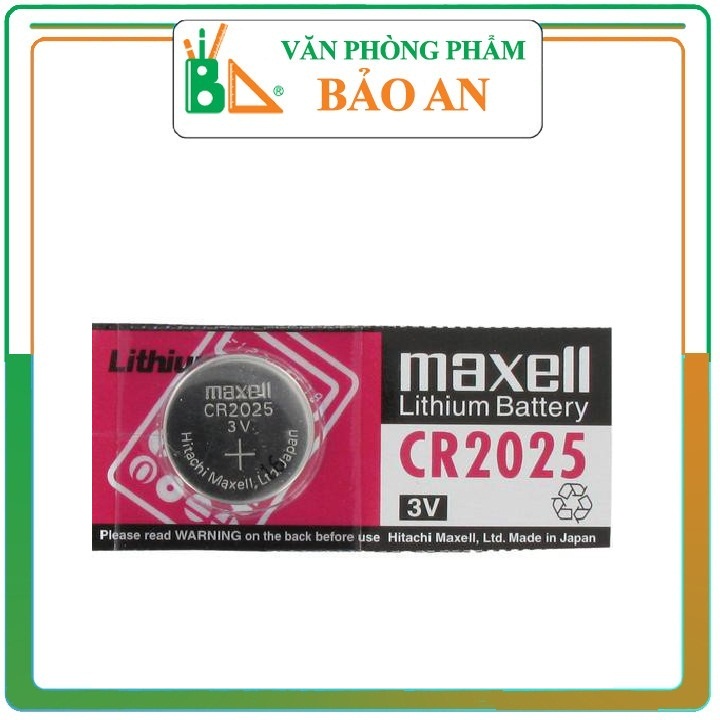 Pin CR2025 Maxell 3V - Văn phòng phẩm Bảo An