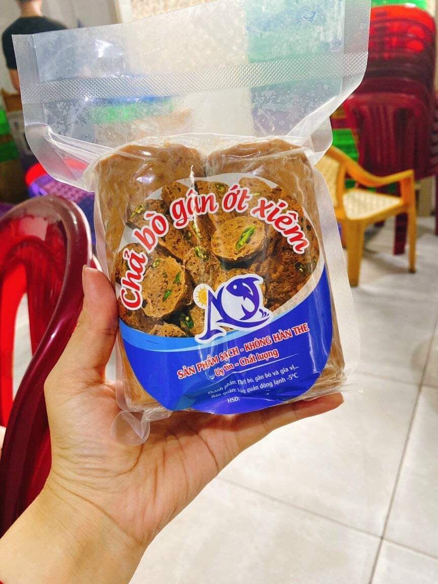 Chả bò ớt xiêm xanh 500gr