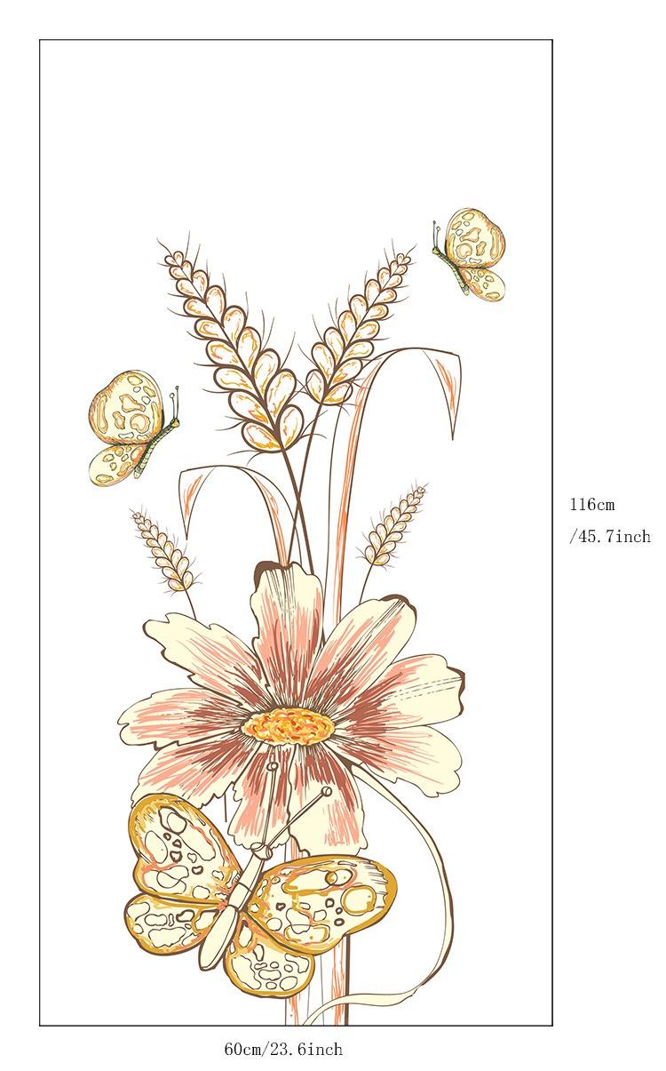 [HCM]Decal Dán Kính Cao Cấp - Hoa Bông Lúa ( 60x116 )-DK1064