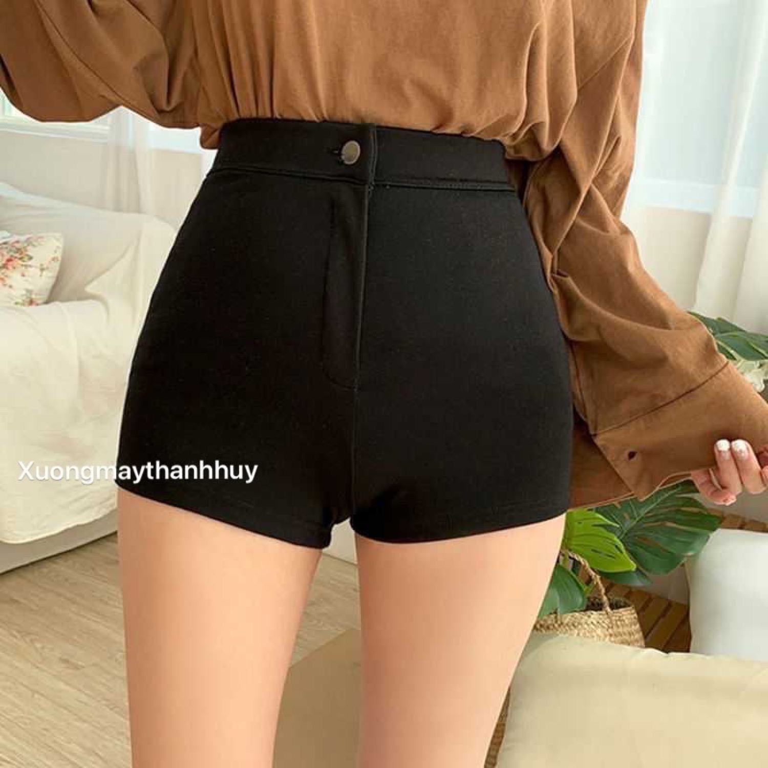Quần Short Nữ Jean Giấy cạp Cao Khóa Trước