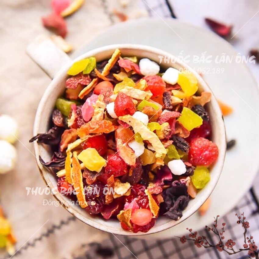 Trà hoa quả Bali 500g, trà hoa quả sấy mix vị, trà trái cây nhiệt đới, giải nhiệt, thanh lọc cơ thể