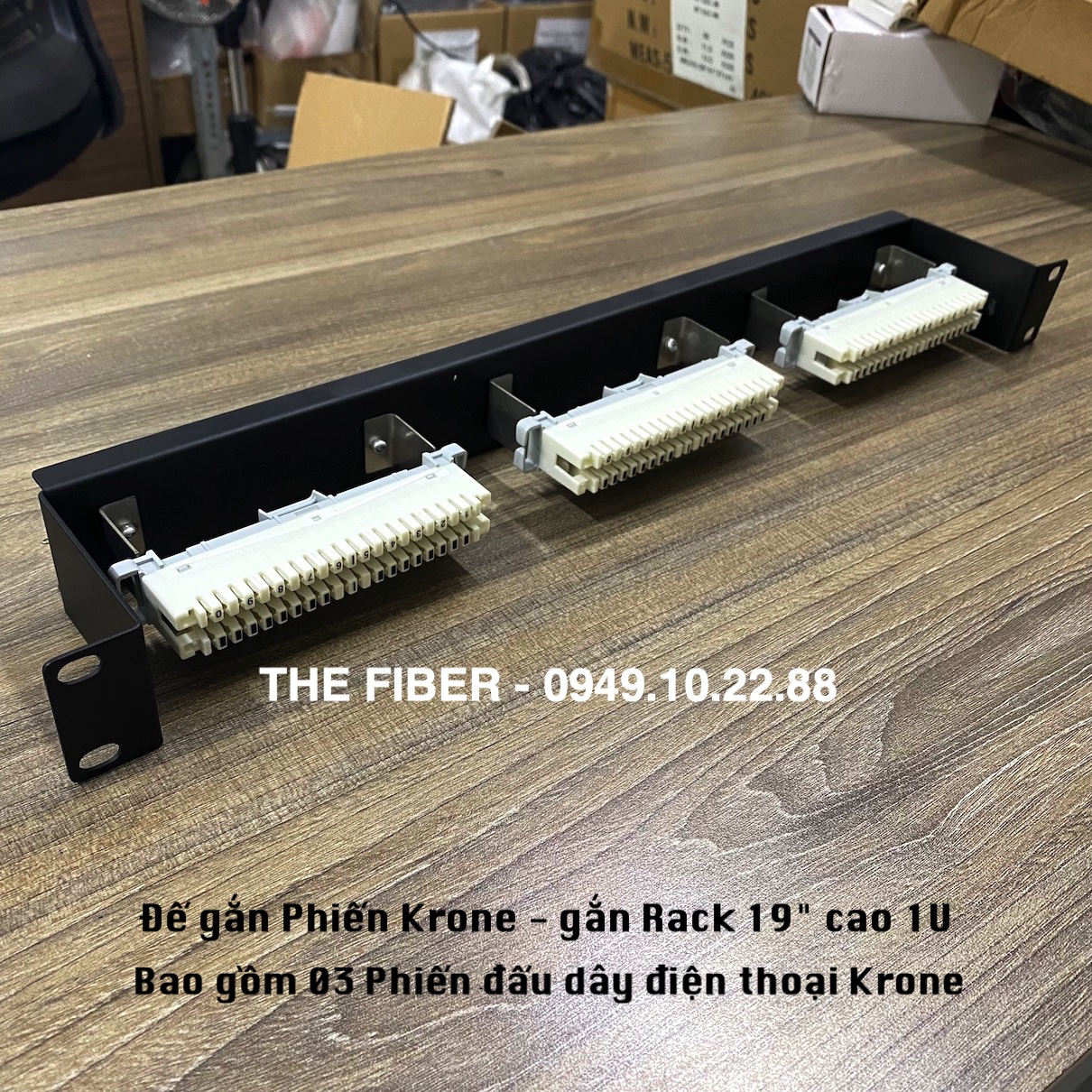Đế gắn phiến Krone gắn Rack 19" cao 1U