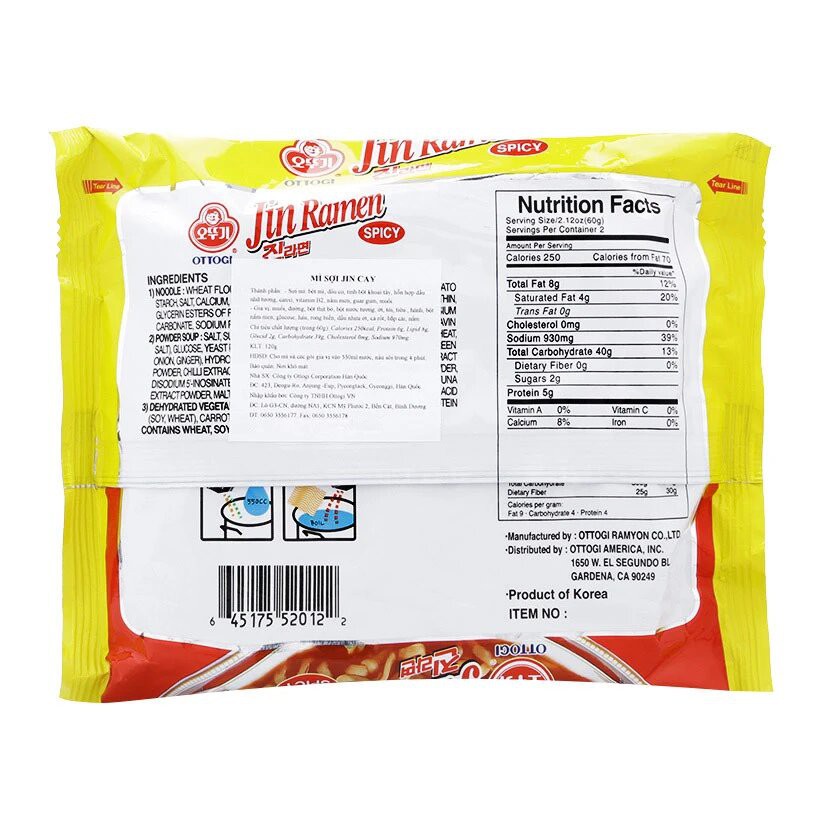 Mì Jin Cay Ottogi (120g)