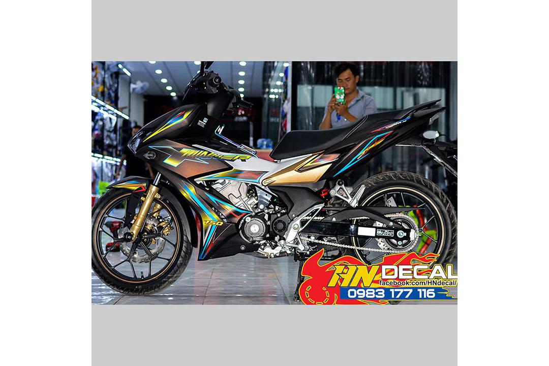Tem Trùm Winner X Đen Chỉ Cầu Vồng