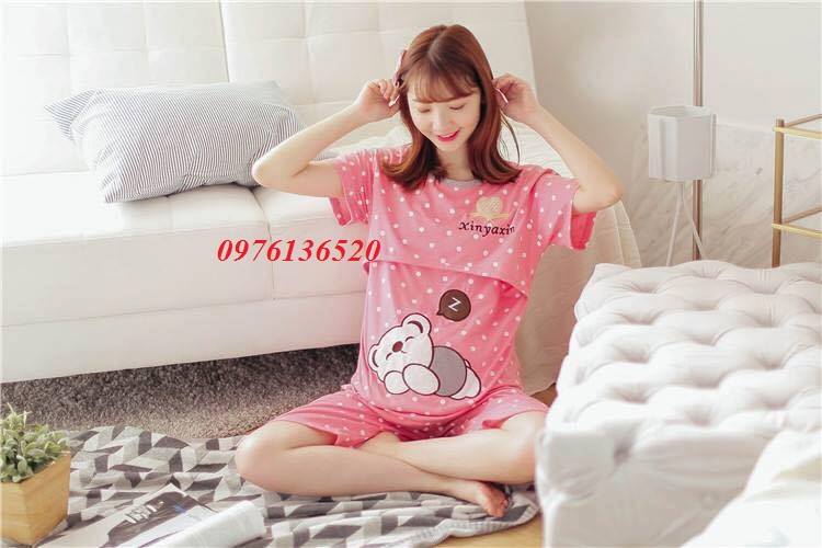 Bộ đồ bầu và sau sinh CB cam-100% cotton