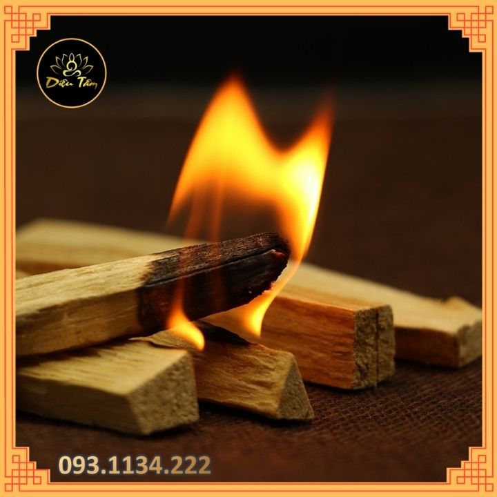 Gỗ Trắc Xanh Palo Santo đốt thơm nhà xô thơm thanh tẩy nhà cửa thảo mộc xông nhà thiền định, đem lại may mắn
