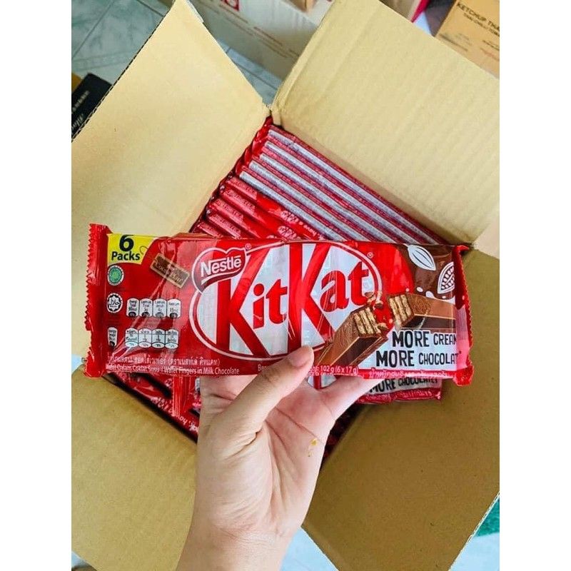 Kitkat socola gói 6 thanh 119g date 1/2025[combo 10 gói ]