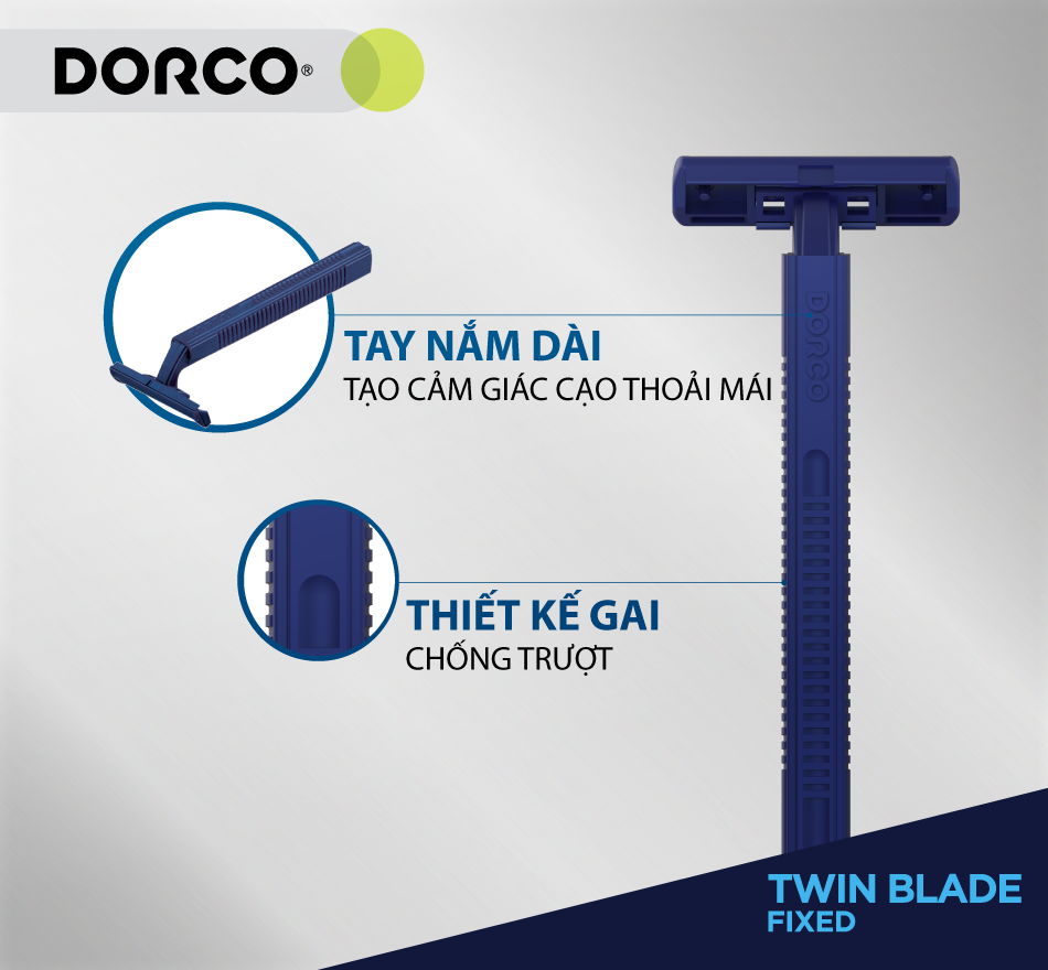 Dao cạo râu 2 lưỡi DORCO TD 708 gói 05 dao cạo