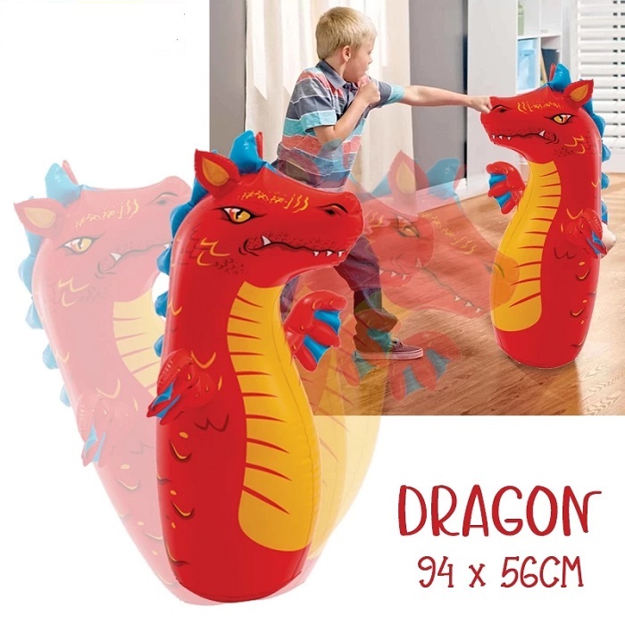 Lật đật bơm hơi đáy rỗng hình thú vui nhộn cho bé