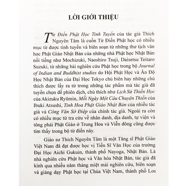 Sách - Từ Điển Phật Học Tinh Tuyển
