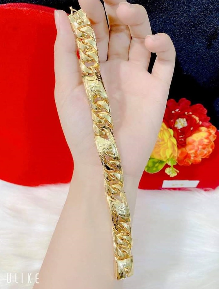 Lắc tay nam xích nam tính mạ vàng 18k cực bền màu mẫu 02.136ll0304 - lắc tay nam đẹp, lắc tay nam bền màu , lắc tay vàng nam