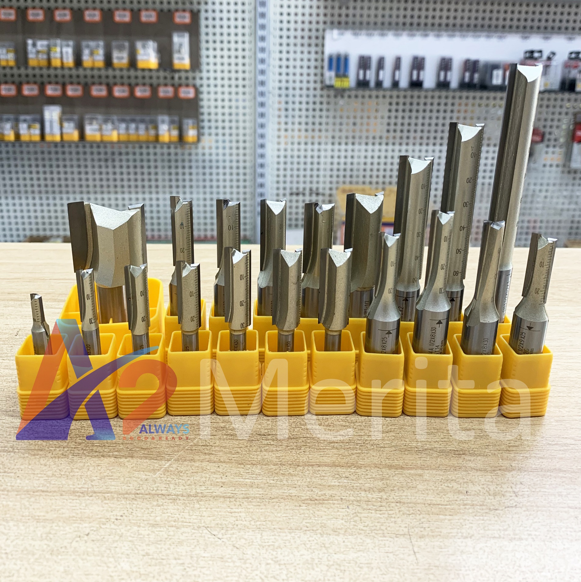Mũi phay thẳng cốt 1/4" và cốt 1/2" arden - made in taiwan - giá 1 mũi
