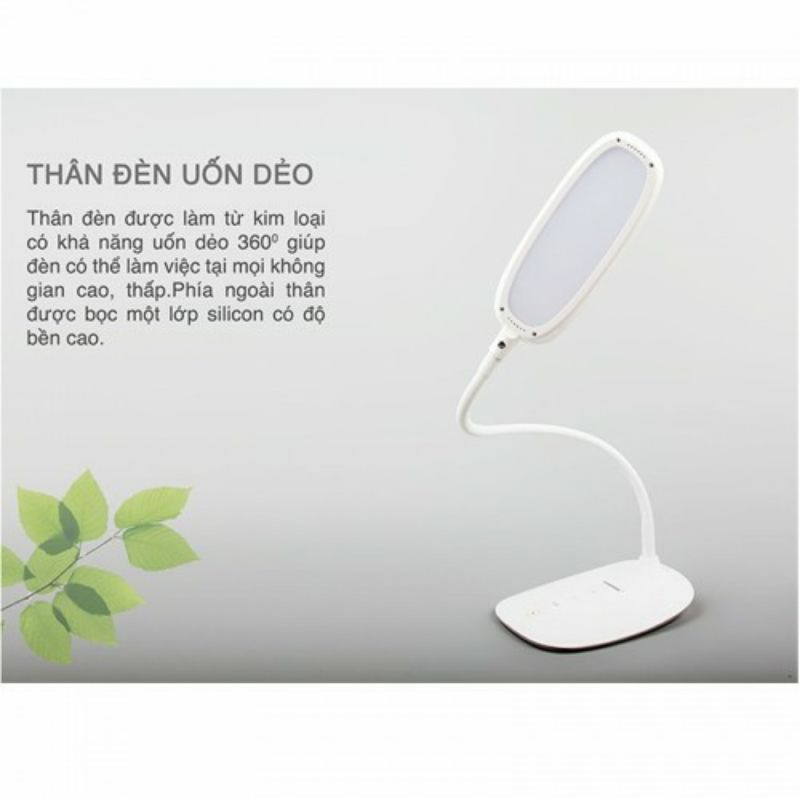 Đèn bàn LED Tiross TS1804 màu sữa chống cận