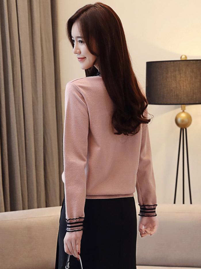 Áo Len Nữ Cổ Nơ Dễ Thương ALN027 MayHomes