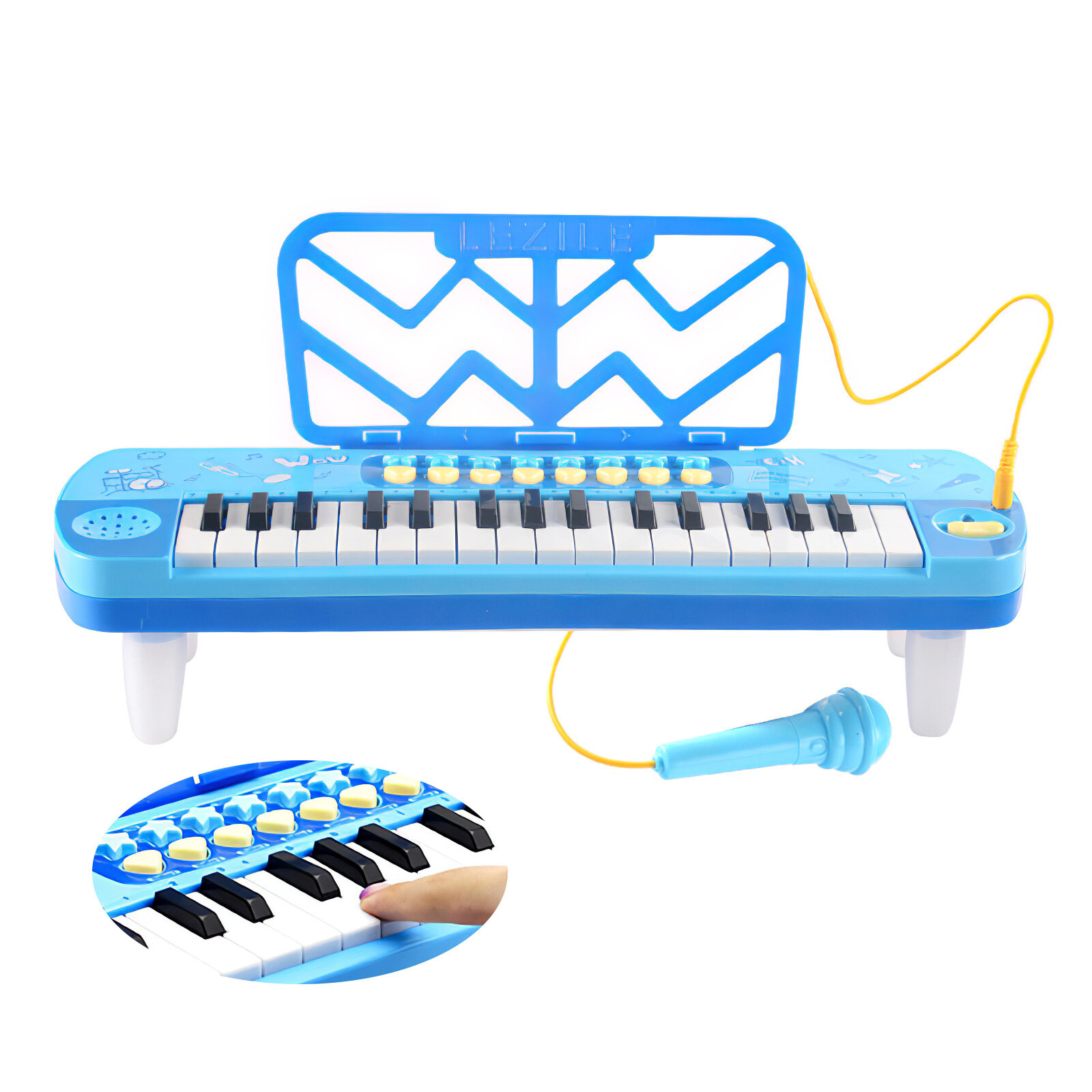 Đồ Chơi Đàn Piano Cho Bé Có Đèn Nhạc Và Micro  Chuẩn Âm