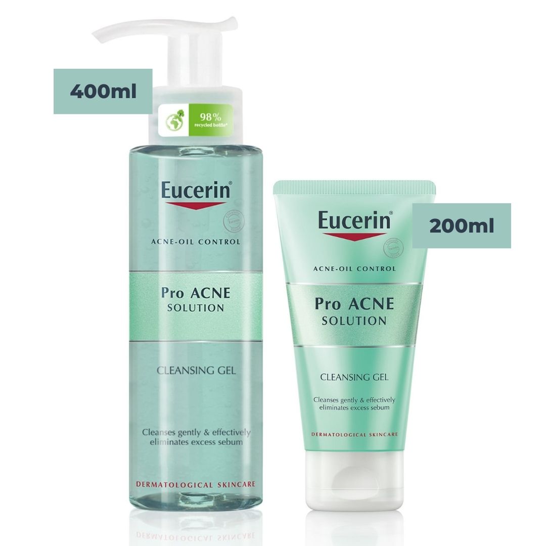 Gel rửa mặt Eucerin cho da dầu, mụn - Eucerin ProAcne Solution Cleansing Gel
