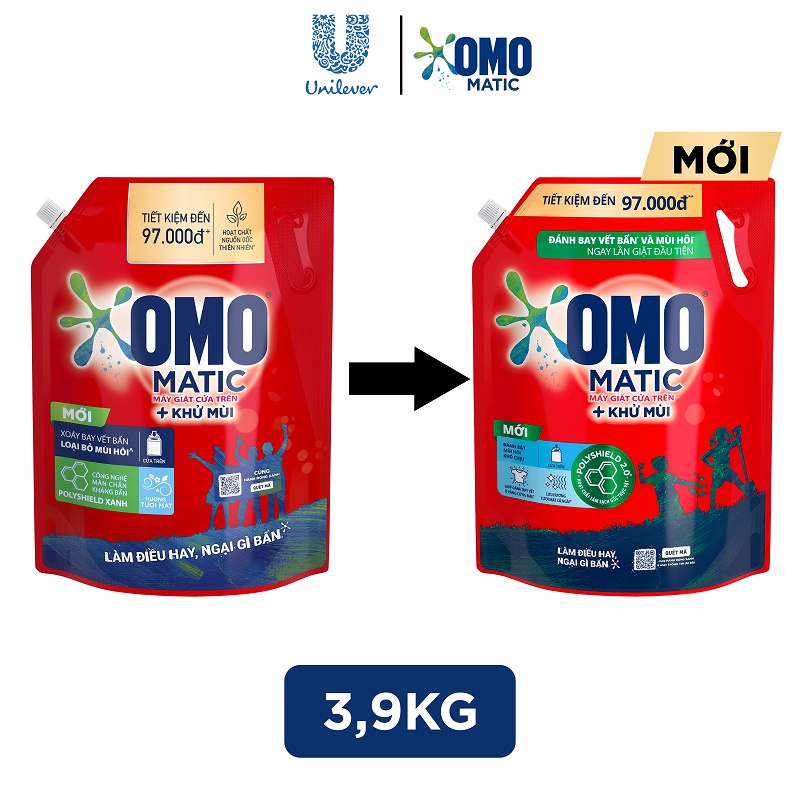 NƯỚC GIẶT OMO MATIC 3,6kg /3,9KG