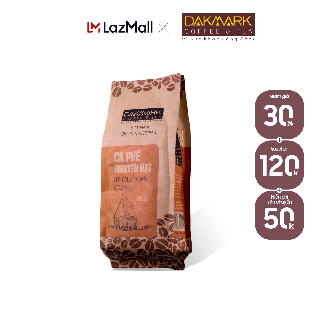 Cà phê Culi Nguyên hạt DakMark 200gr