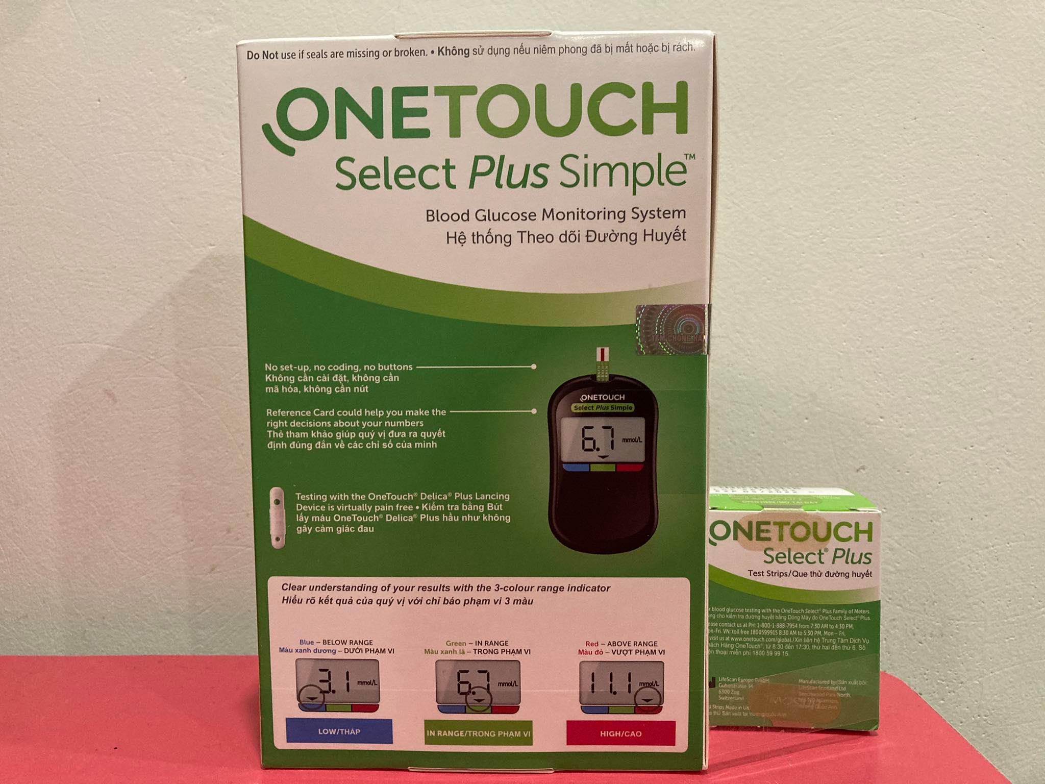 Máy thử đường huyết One Touch Select Plus Simple Glucometer