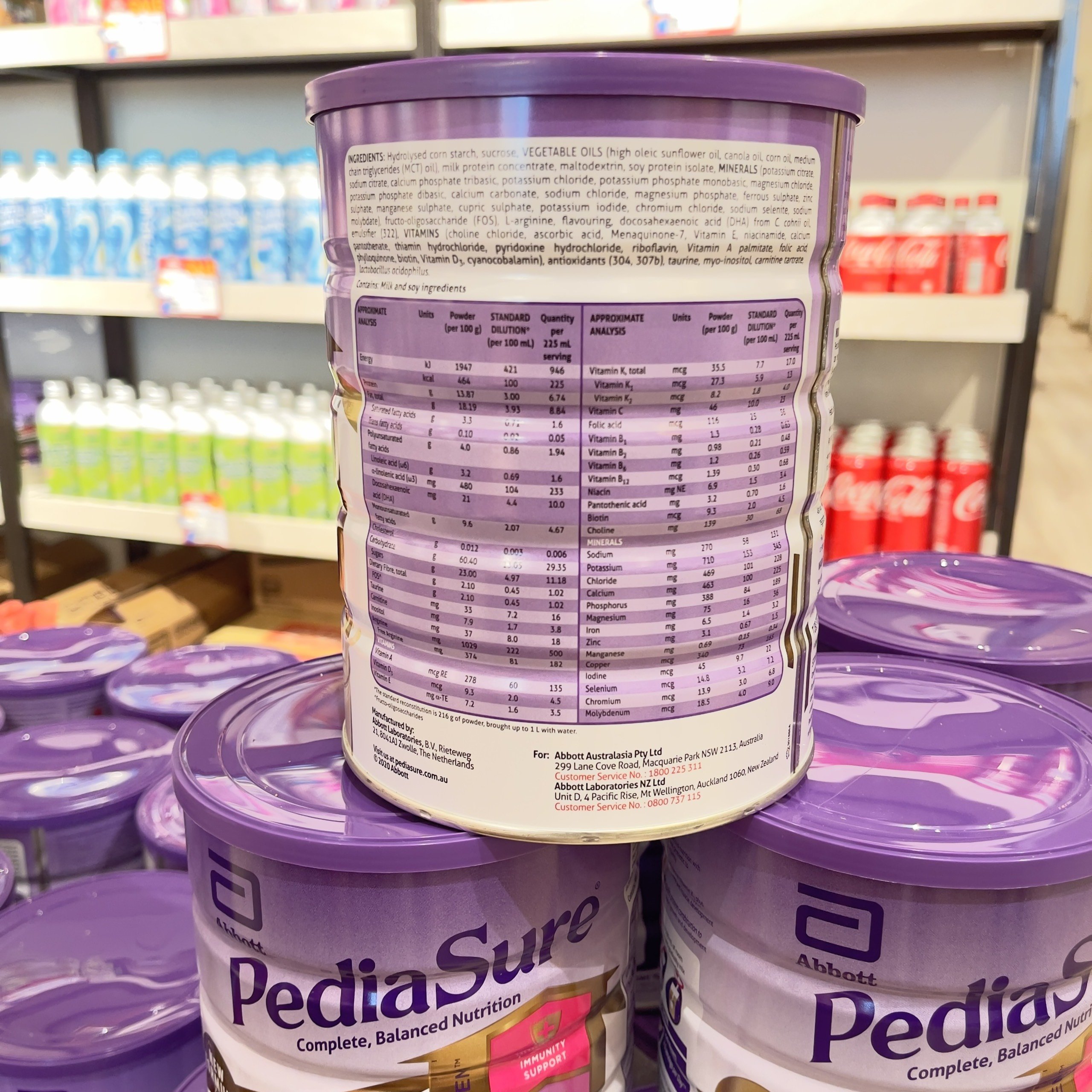 [Mẫu mới 2024] Sữa Pediasure Úc 850gr Nắp Tím vị Vani
