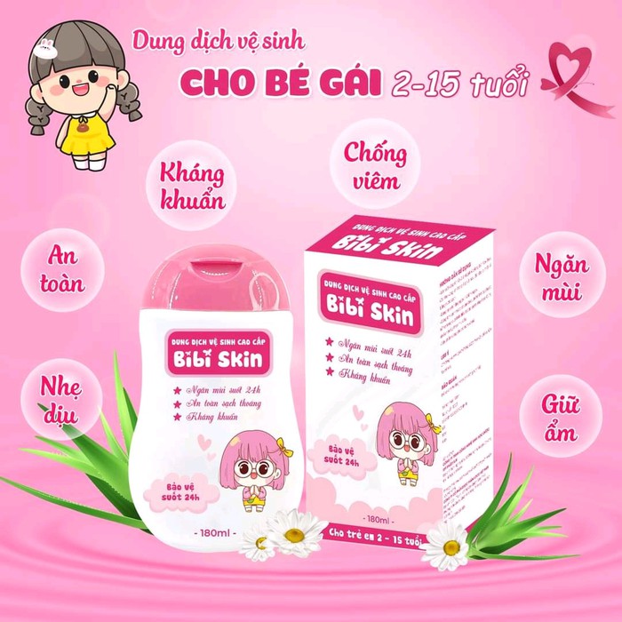 Dung dịch vệ sinh trẻ em (Từ 2-15 tuổi) Bibi Skin