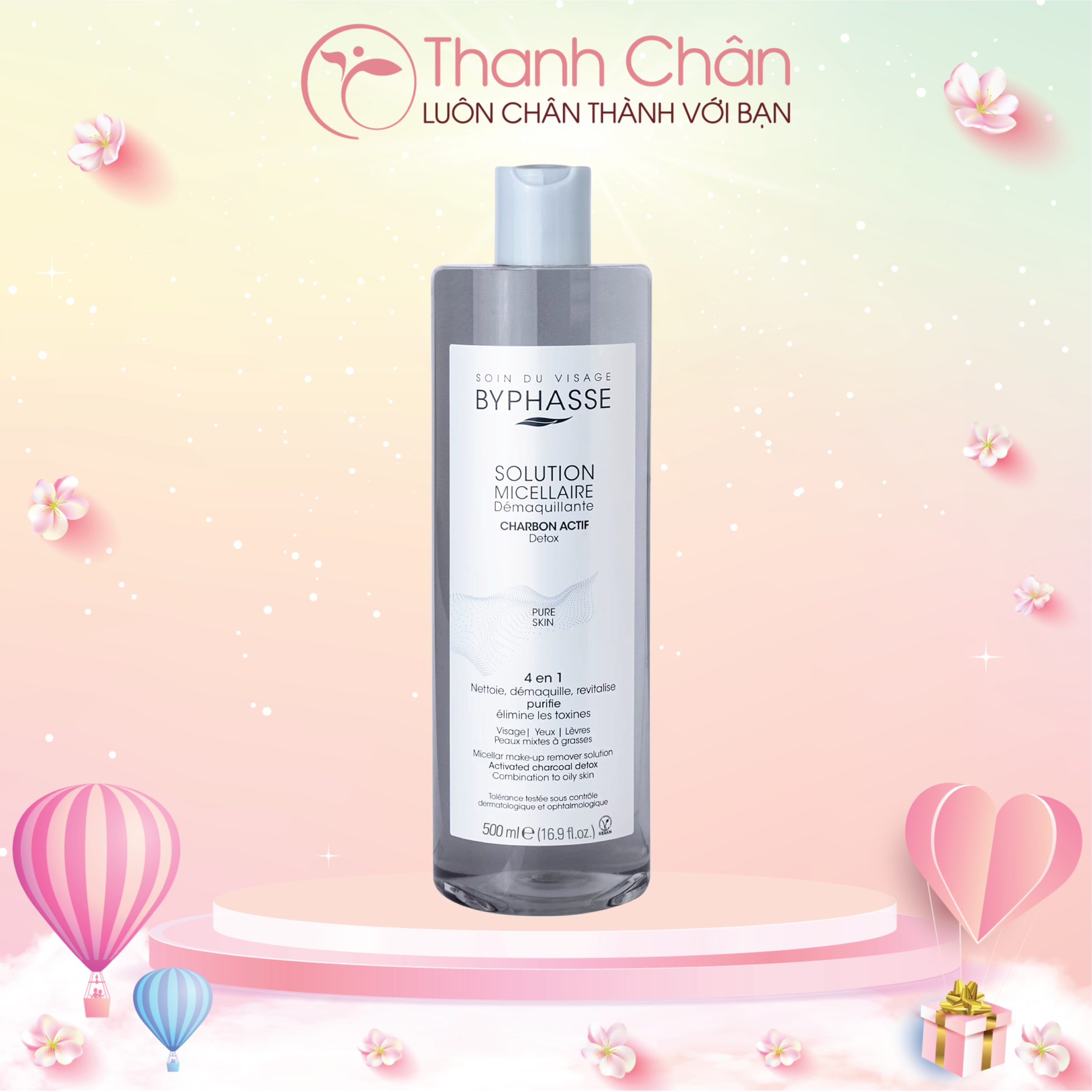 Nước tẩy trang BYPHASSE Solution Micellaire Face