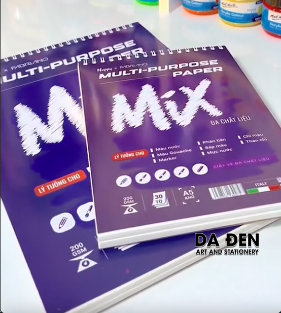 [DA ĐEN] Sổ Vẽ Đa Chất Liệu Happy Multi Purpose 200gsm 30 Tờ