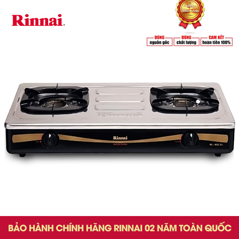 [Voucher 7% Max 800K] Bếp gas dương Rinnai RI 602DI (Bạc)