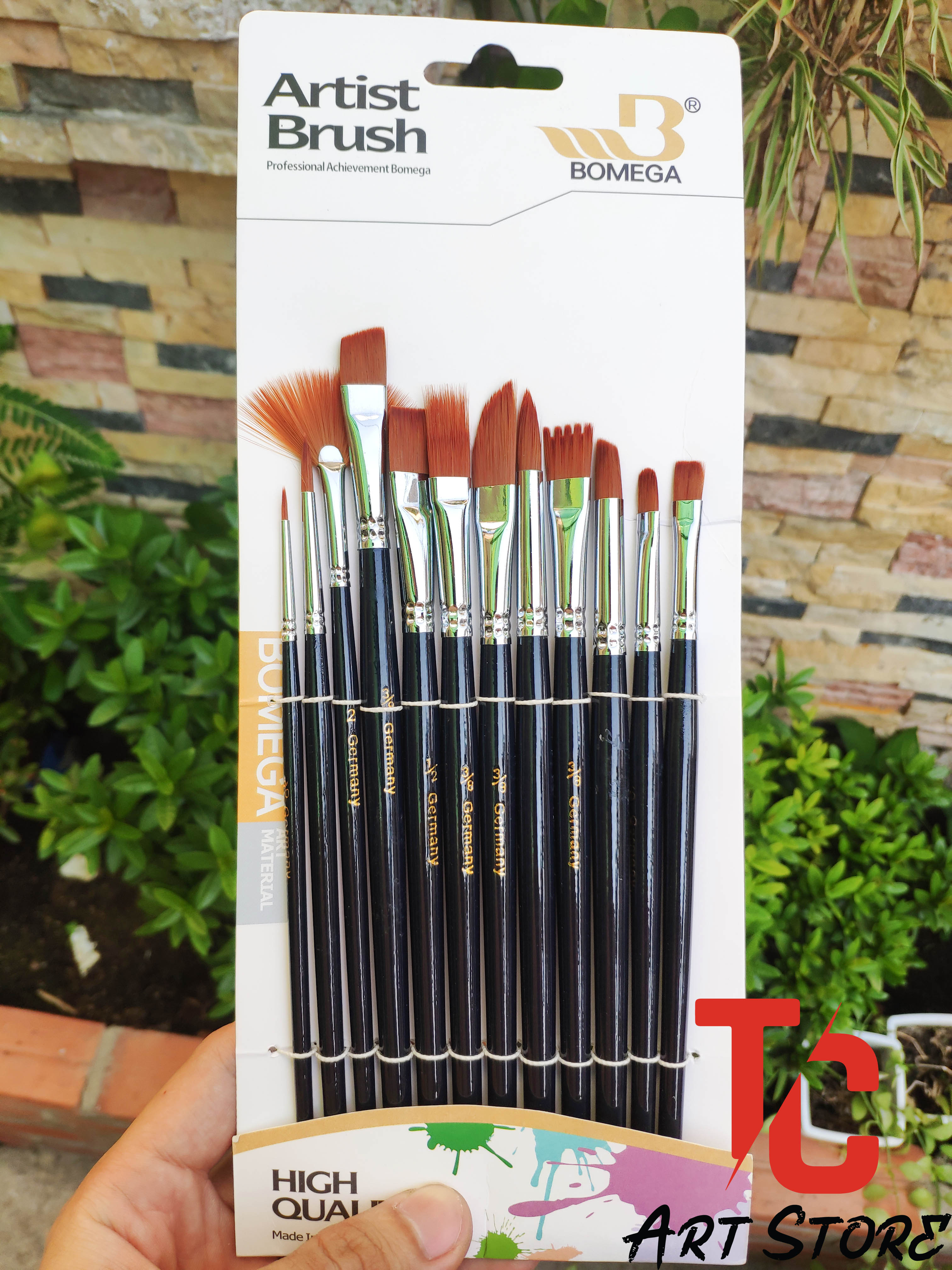 [TC Art Store] Bộ Cọ Bomega Nhiều Đầu (12 Cây)