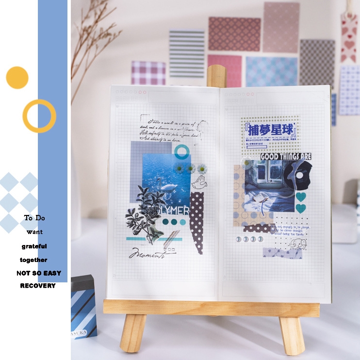 Cuốn 50 miếng sticker mẫu hoa văn cơ bản