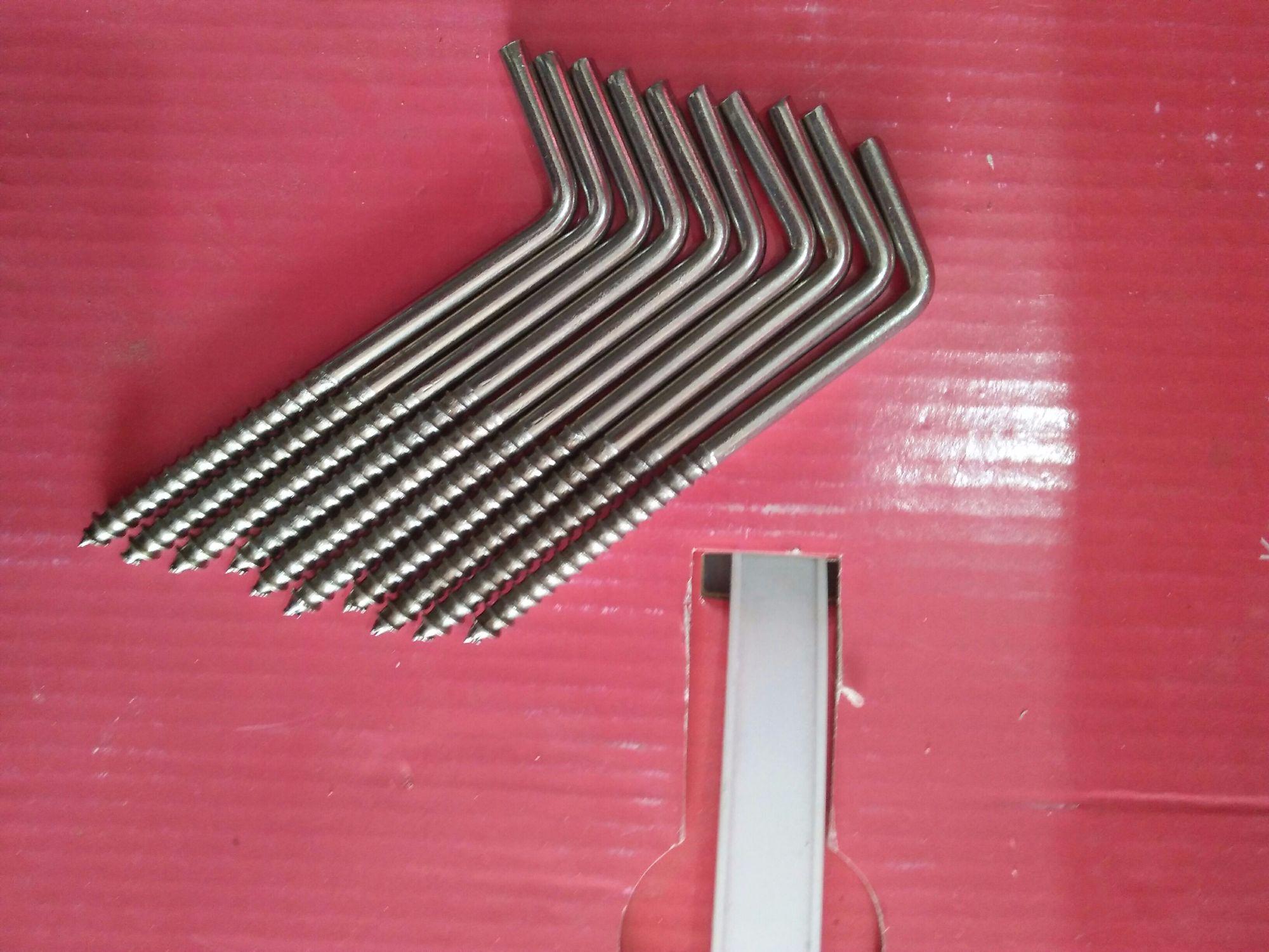 Combo 10 mắc màn (móc màn)  chữ L không gỉ 6,8,10 (đinh vít móc chữ L inox, treo đồ)