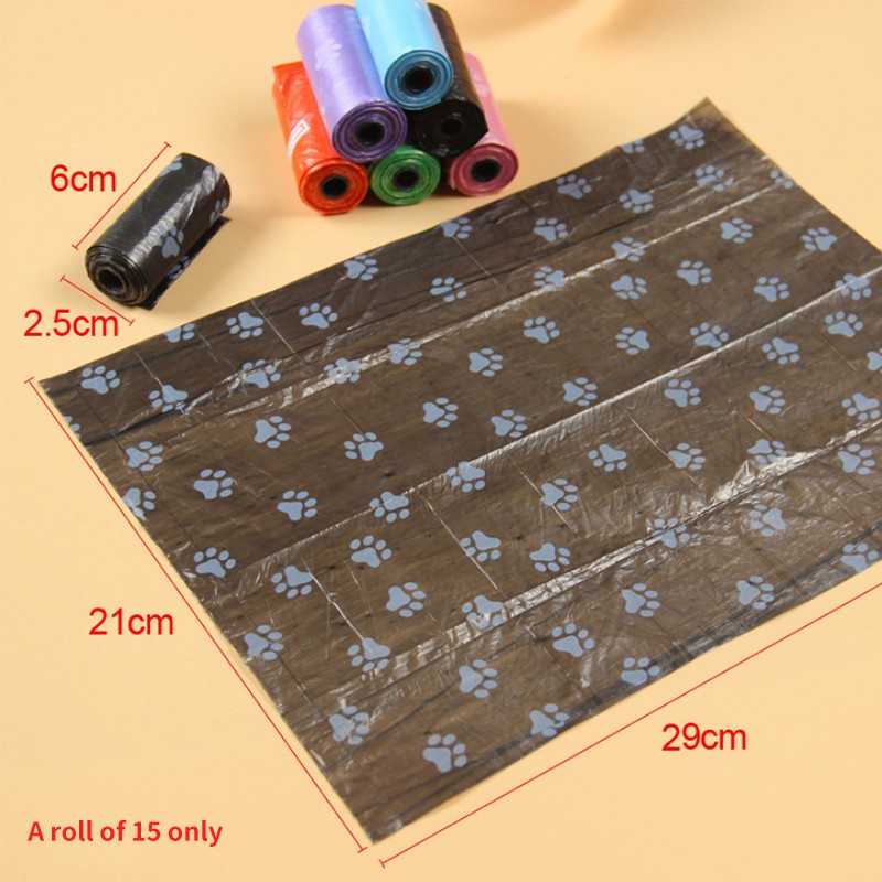 Cuộn Túi Đựng Phân Chó Mèo (15 túi/cuộn)