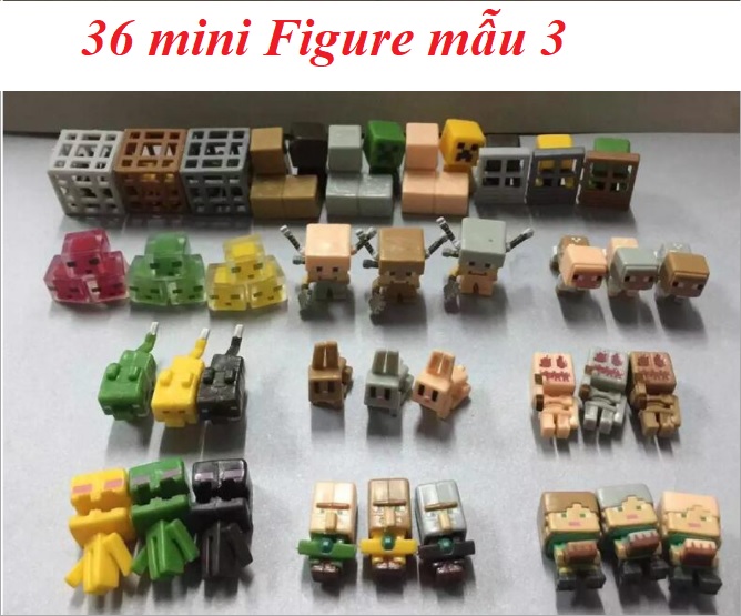 [HCM]Bộ 36 nhân vật mini figure minecraft mẫu 3 ( mẫu mới)