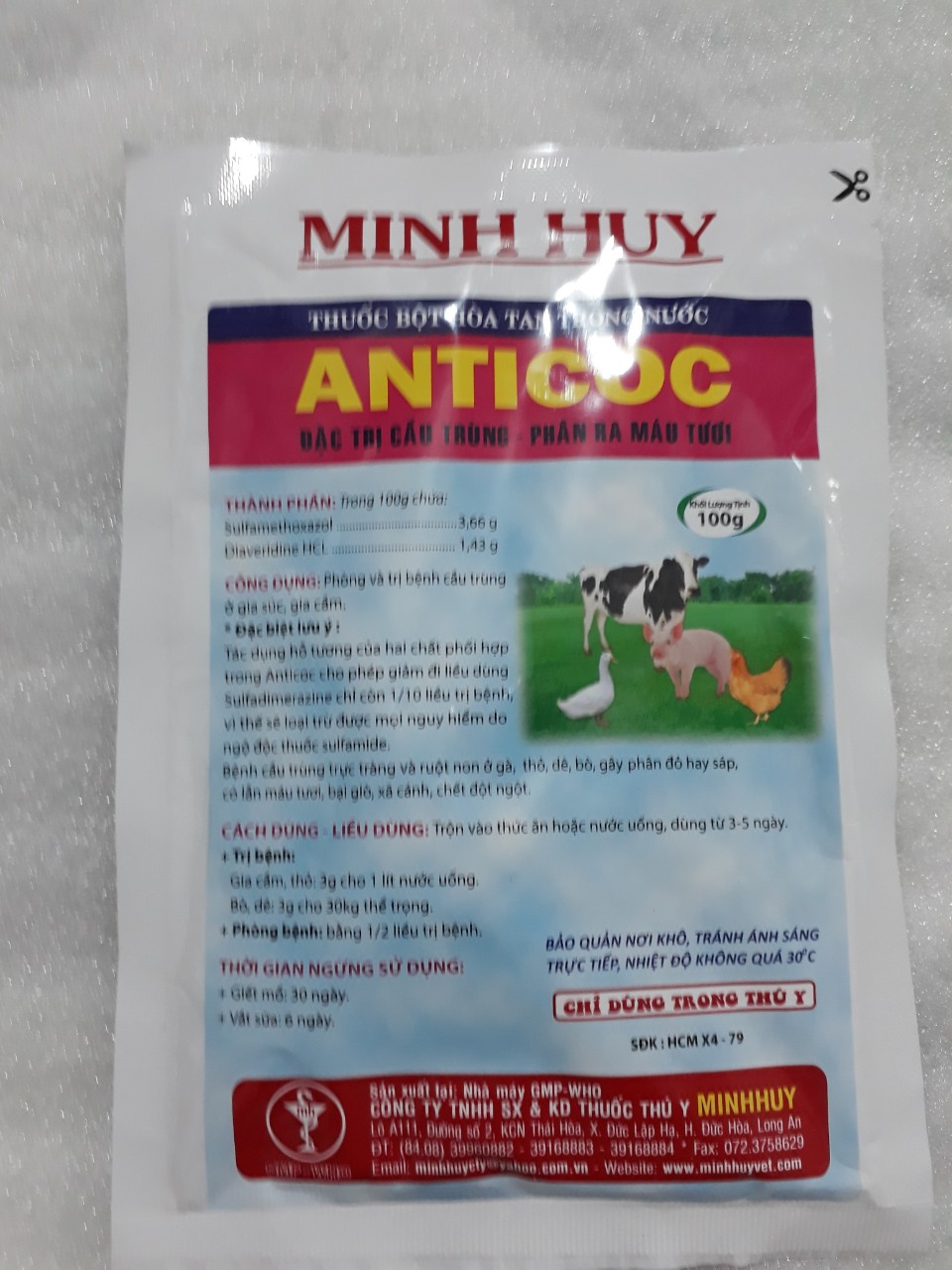 ANTICOC - CẦU TRÙNG, PHÂN RA MÁU TƯƠI